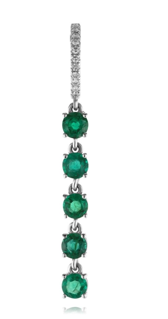 Single 5-Emerald Chandelier Earring