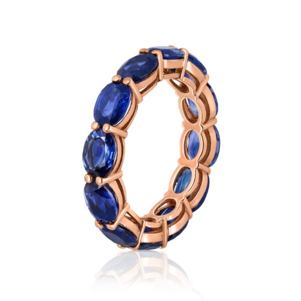 Ocean Blue Sapphire Eternity Ring