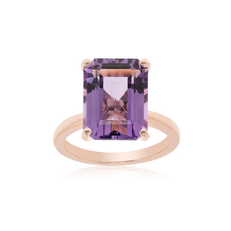 Solitaire Amethyst Ring