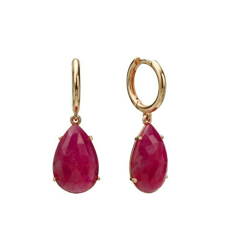 Noble Drop Ruby Earrings