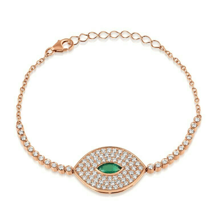 Emerald 'Eye' Bracelet