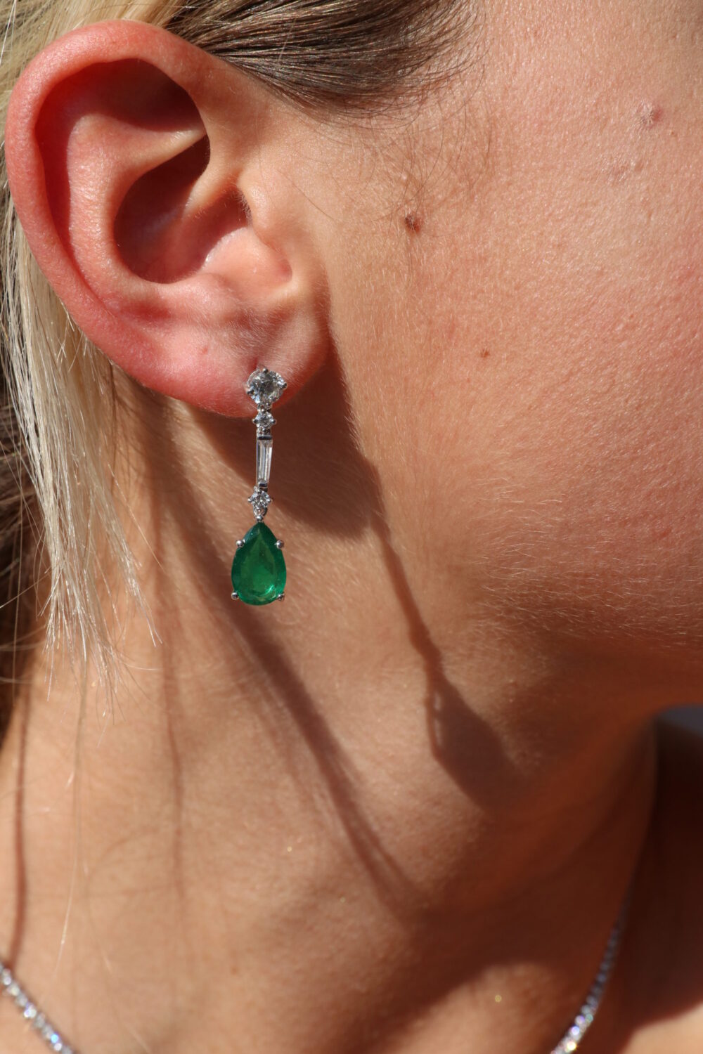 Green Emerald Earrings