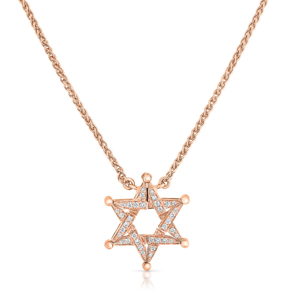 star of david necklace with diamonds