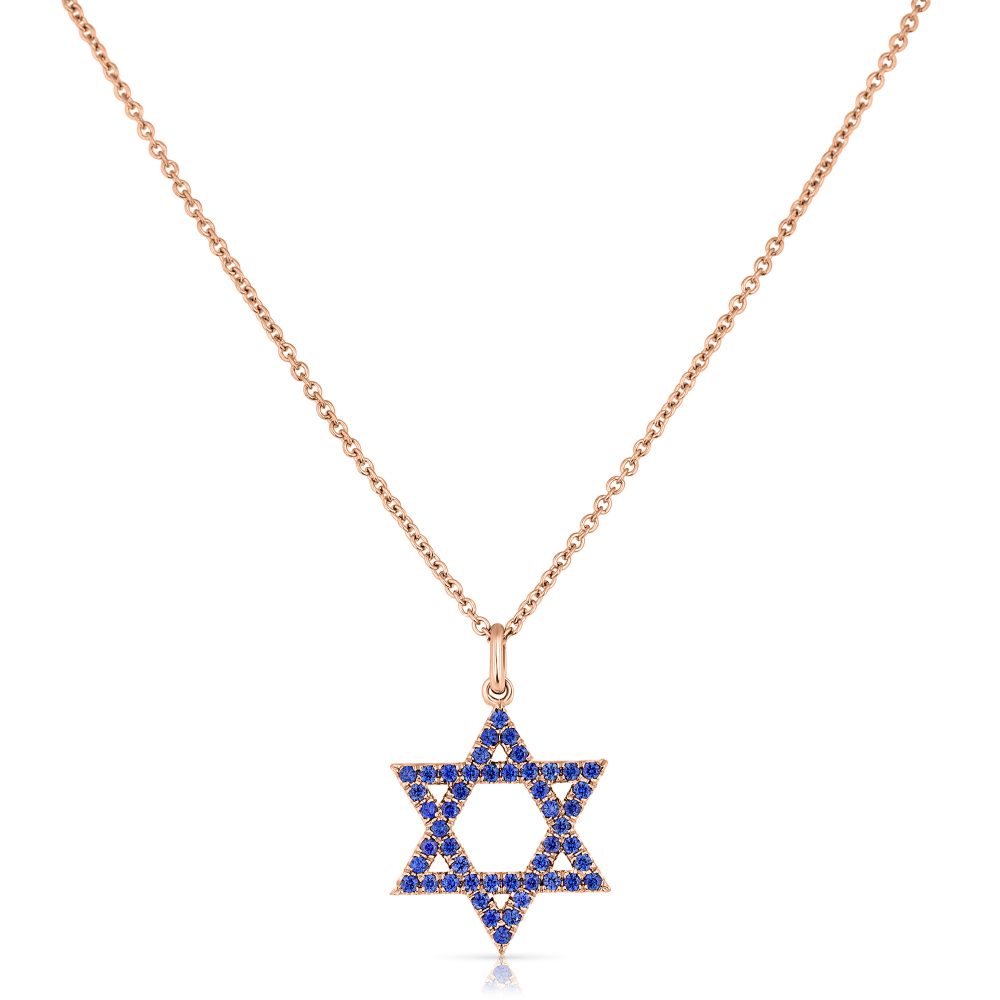 sapphire 'star of david' necklace