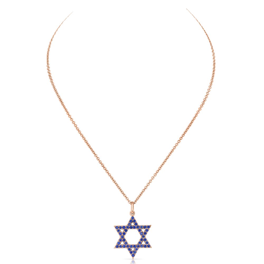 sapphire 'star of david' necklace
