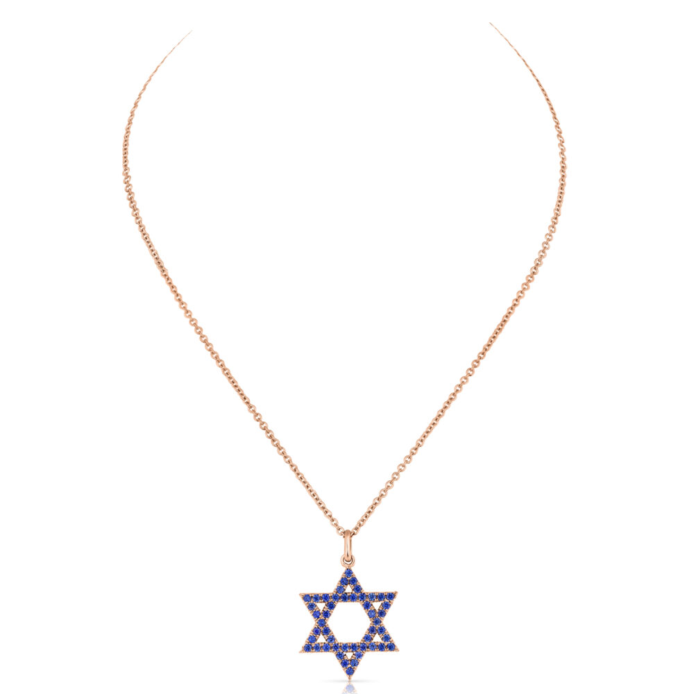 sapphire 'star of david' necklace